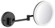 Circular LED Wall Mount One Side 5x Magnifying Make Up Mirror, Matte Black