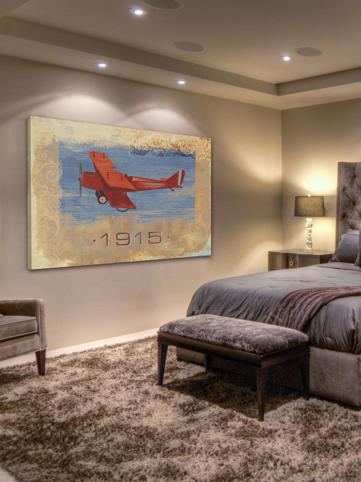 "Vintage Plane 1915" Painting Print on Wrapped Canvas