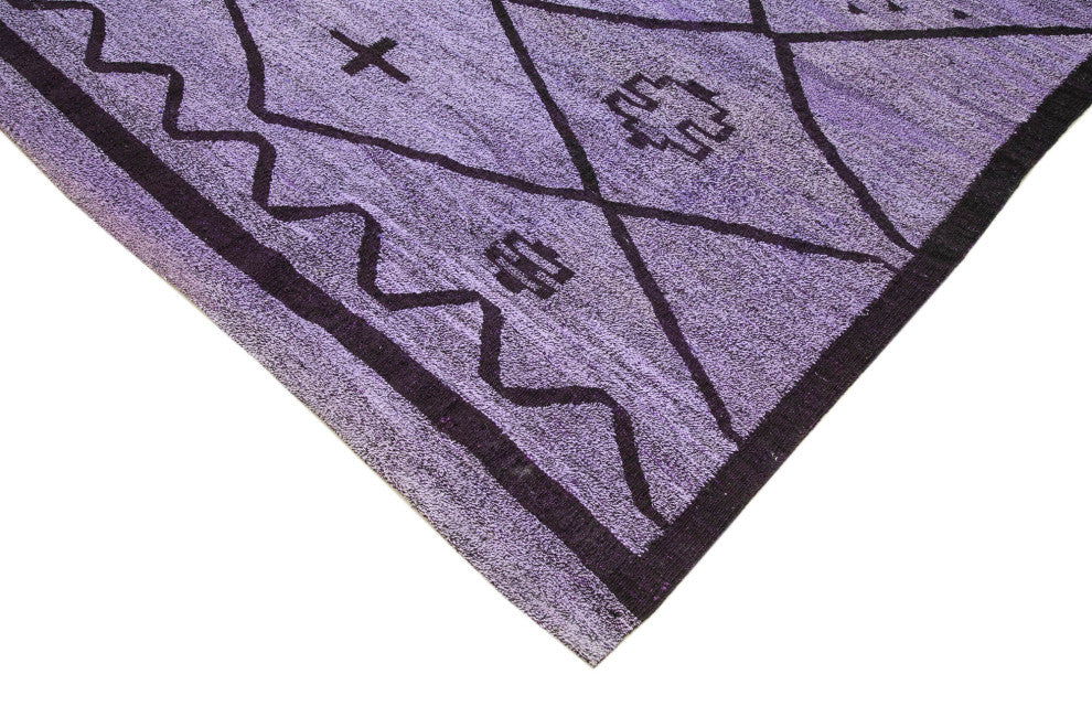 Rug N Carpet - Handmade Turkish 10' 4'' x 13' 10'' Modern Design Wool Kilim Rug