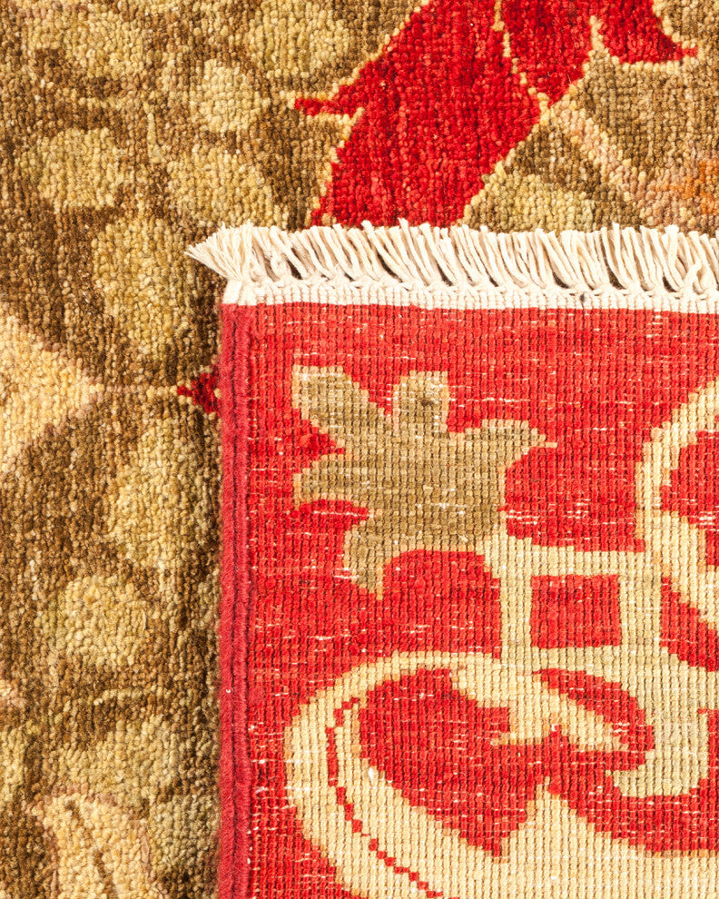 Arts and Crafts, One-of-a-Kind Hand-Knotted Area Rug Red, 5'10"x8'8"