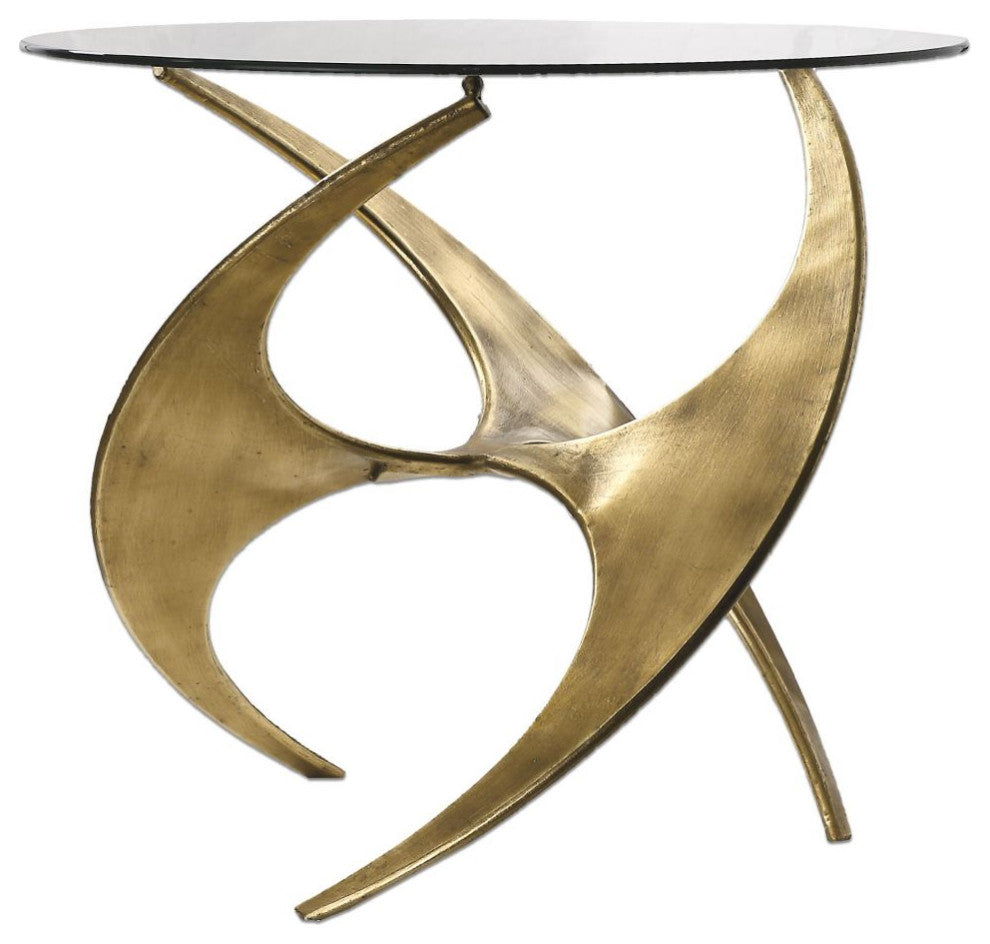 Uttermost Graciano Glass Accent Table