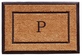 Calloway Mills The General Monogram Doormat, 18"x30", Letter P