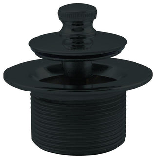 Twist & Close 1-3/8" Npsm Fine Thread Bath Drain In Powder Coated Flat Black