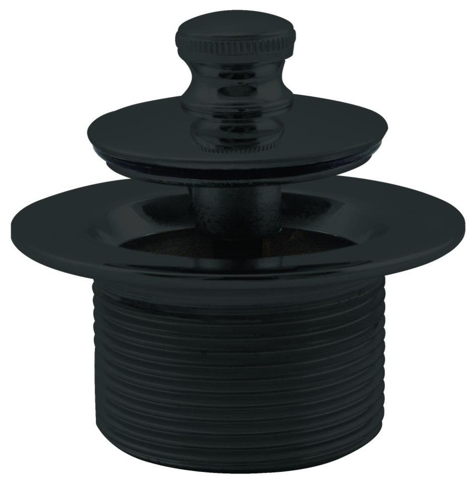 Twist & Close 1-3/8" Npsm Fine Thread Bath Drain In Powder Coated Flat Black