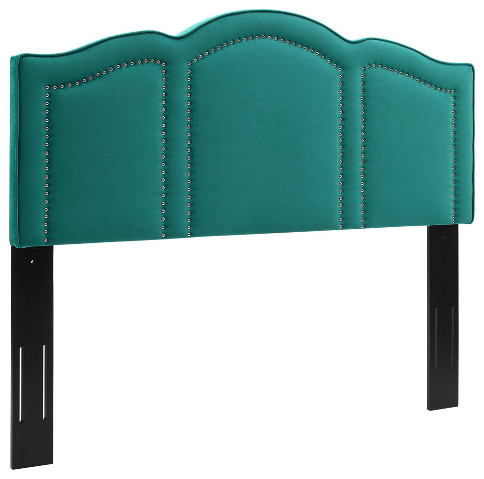 Cecilia King/California King Performance Velvet Headboard-Teal