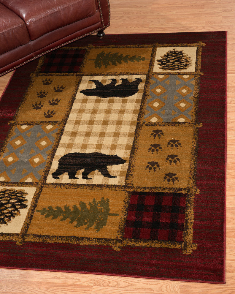 United Weavers Affinity Lodge Mosaic Multi Accent Rug 1'10x3'