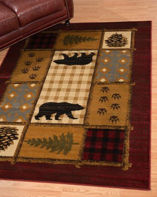 United Weavers Affinity Lodge Mosaic Multi Accent Rug 1'10x3'