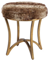 Uttermost Bernett Fur Accent Stool