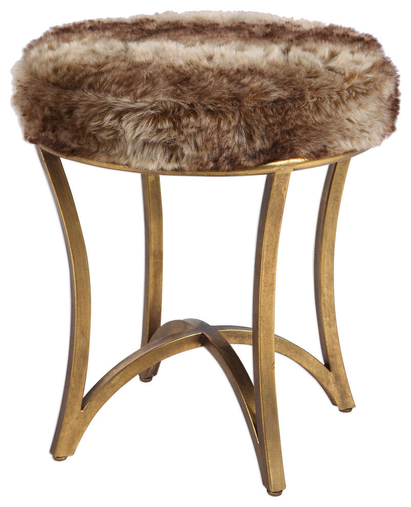 Uttermost Bernett Fur Accent Stool