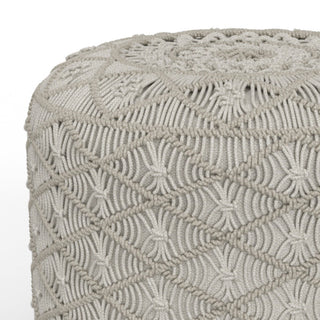 Coates Round Macrame Pouf