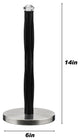 Jiallo Paper Towel Holder with Black Ridges, faux crystal top
