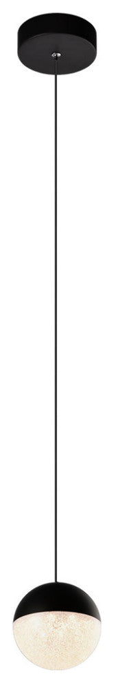 Ravello 5" ETL Certified Integrated LED Pendant Lighting Fixture, Black