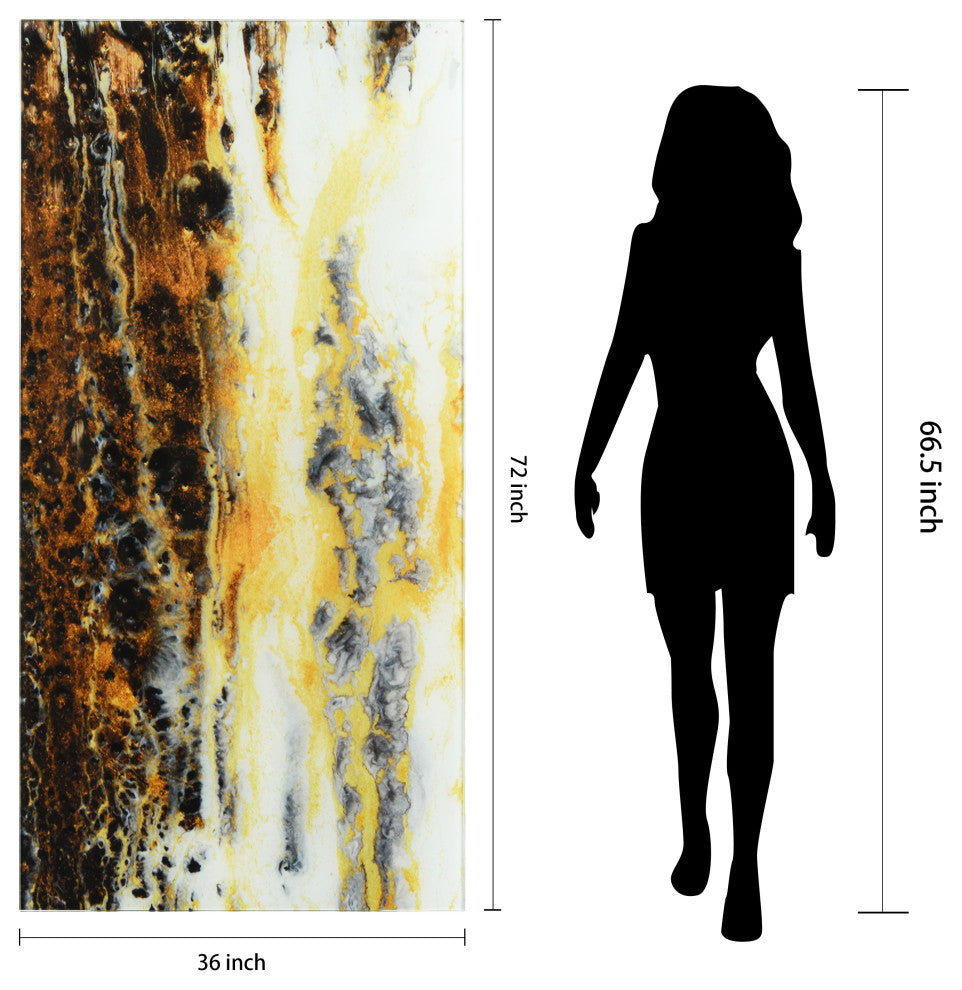 "Granite" Frameless Free Floatingtempered Glass Wall Art, A