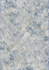Castilla Gray And Blue Area Rug, 3.11'x5.7'