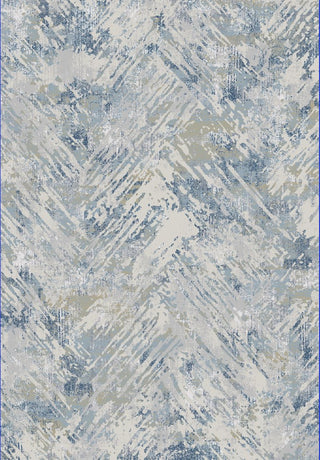 Castilla Gray And Blue Area Rug, 3.11'x5.7'
