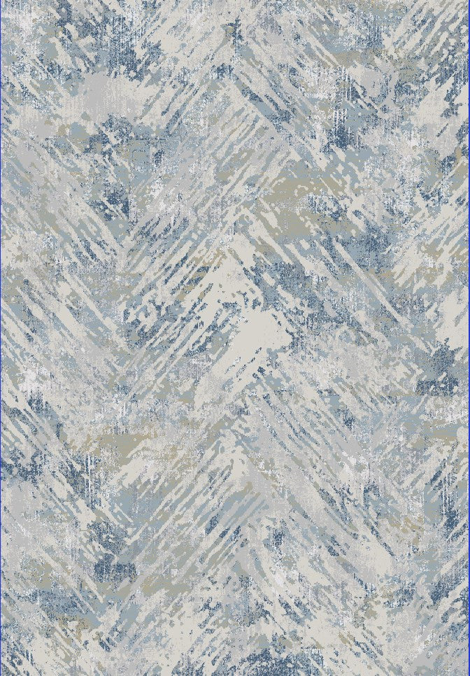 Castilla Gray And Blue Area Rug, 3.11'x5.7'