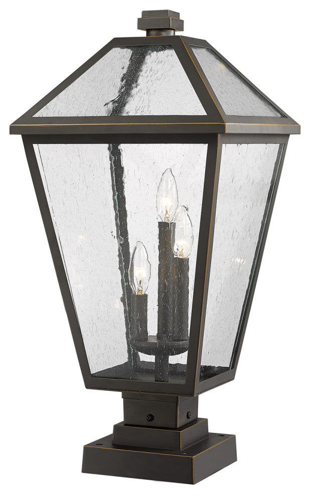 Zlite 579PHXLS-SQPM-ORB 3-Light Outdoor Pier Mounted Fixture, Seedy