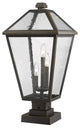 Zlite 579PHXLS-SQPM-ORB 3-Light Outdoor Pier Mounted Fixture, Seedy