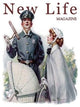 Policeman Watches Over New Mother- Canvas Poster 20" x 30"