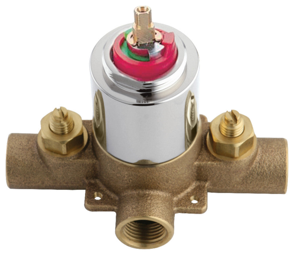 Kingston Brass Pressure Balanced Tub and Shower Valve, Polished Chrome
