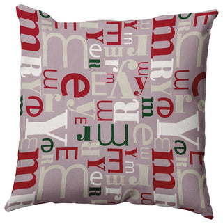 Egg Nogg Frosting Crazy Merry Christmas Polyester Throw Pillow, 16"x16"
