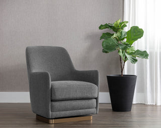 Marcela Swivel Lounge Chair Belfast Koala Grey