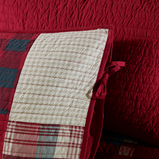 Woolrich Sunset Cabin Plaid Coverlet Daybed Set, Red