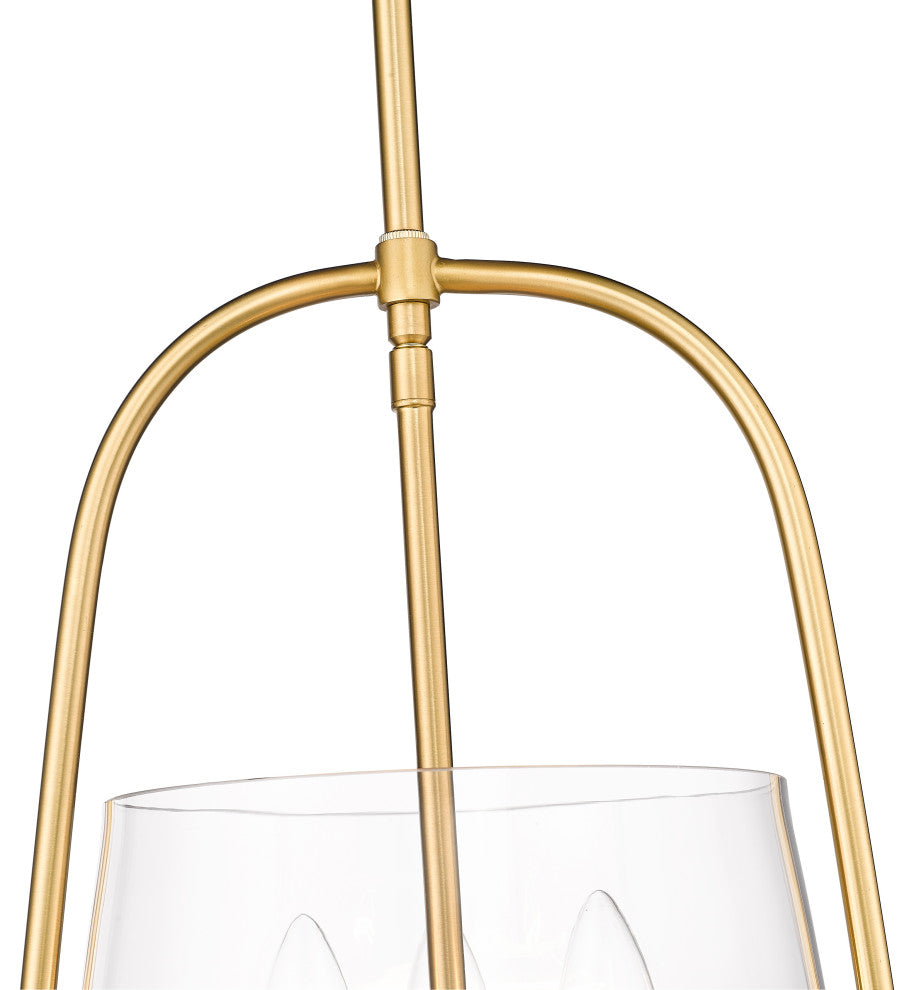 Z-LITE 3-Light Pendant, Modern Gold