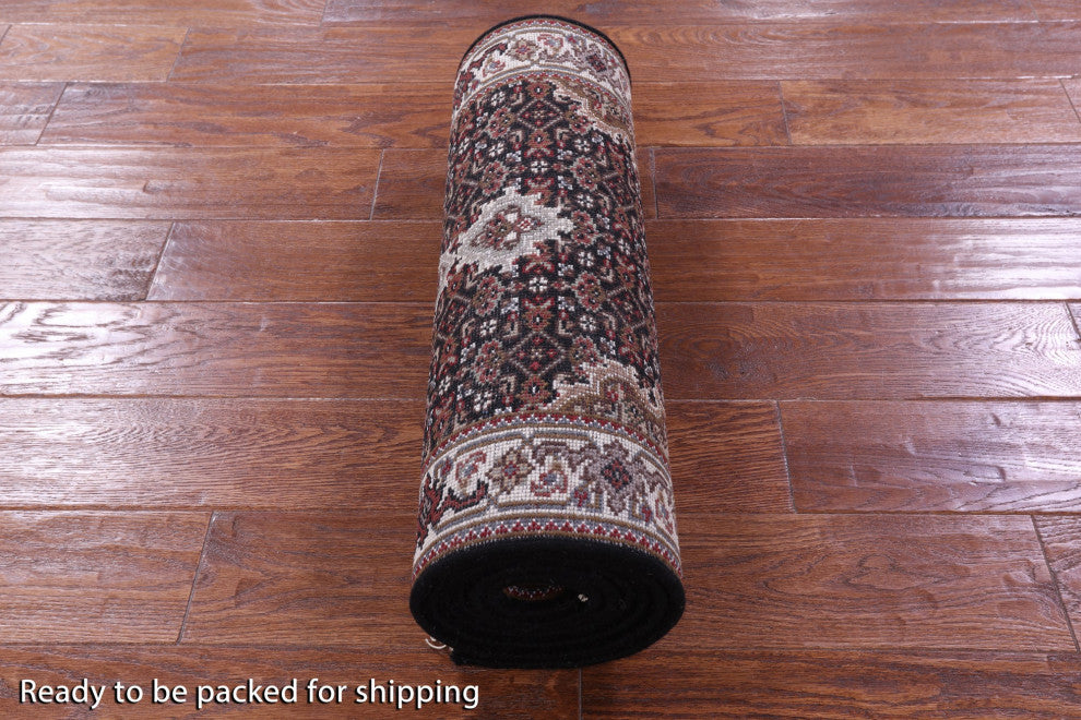 2' 2" X 8' 3" Runner Handmade Persian Tabriz Wool & Silk Rug - Q13043