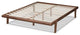 Kaia Mid-Century Modern Walnut Browned Wood Full Size Platform Bed Frame