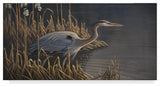 Wilhelm Goebel 'Stalking The Edge Heron' Canvas Art, 19"x10"