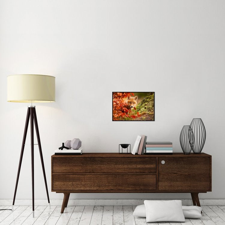 "Fox" Framed Canvas Giclee by Robert Adamec, 23x16"