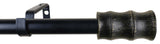 1" Diameter Bamboo Curtain Rod, 48"-84", Burnt Gold