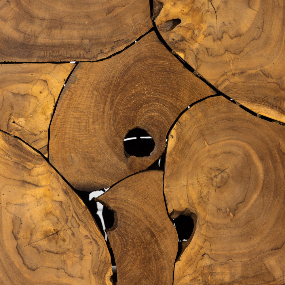 Tomlin Outdoor End Table-Teak Root