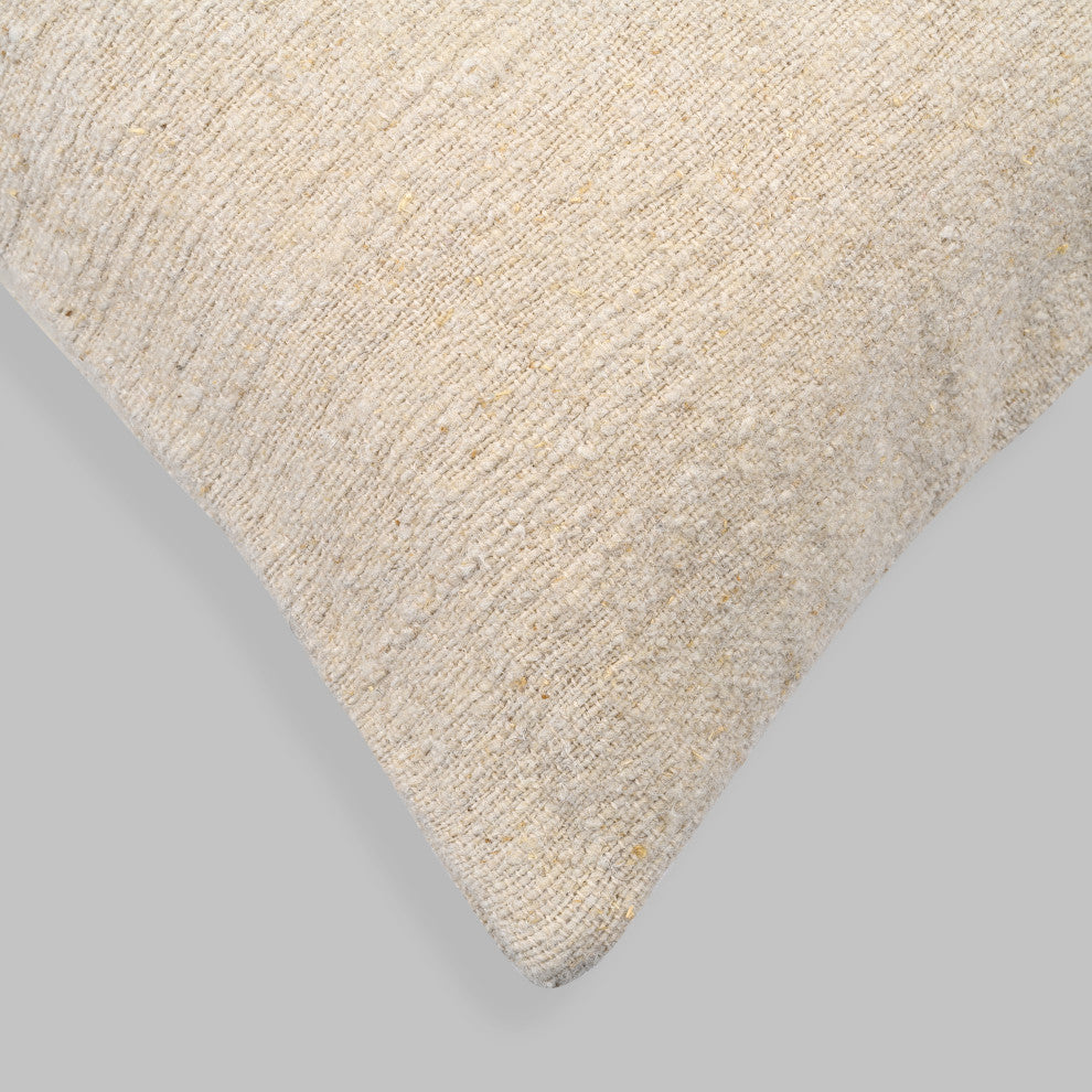 Natural Harmony Nettlesolid Pillow, Natural, 24"x14"