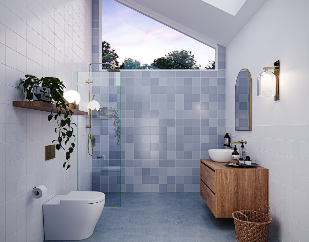 78"x23" Frameless Shower Door Single Fixed Panel, Polished Brass
