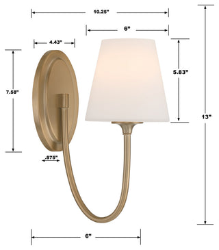 Juno 1-Light Vibrant Gold Wall Mount