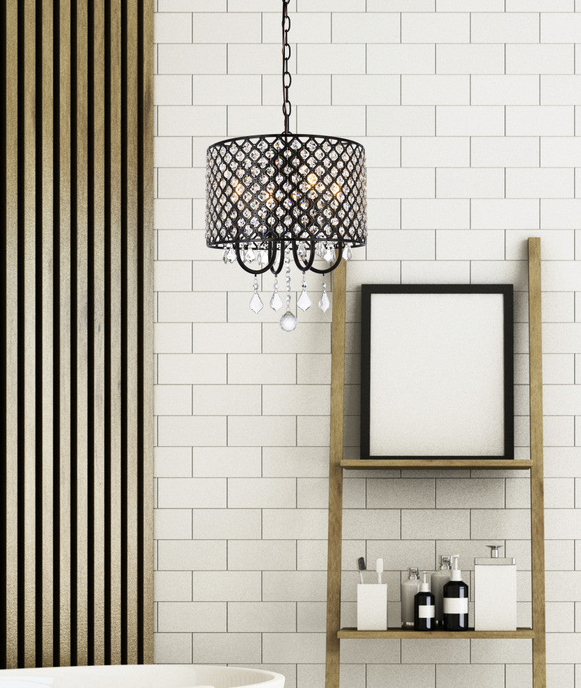 Emelia 14" Pendant, Black