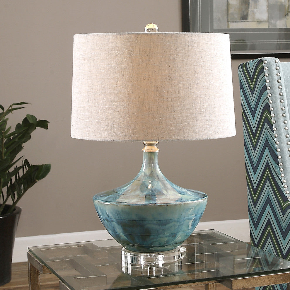 Uttermost Chasida Ceramic Lamp, Blue