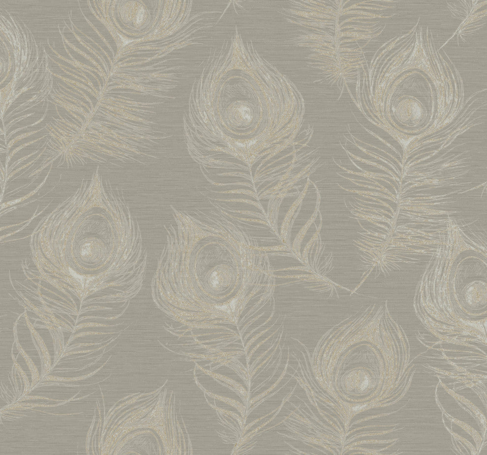 Mink Regal Peacock Wallpaper