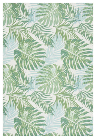 Safavieh Barbados Collection Indoor-Outdoor BAR592 Rug, Green/Teal, 5'3"x7'6"