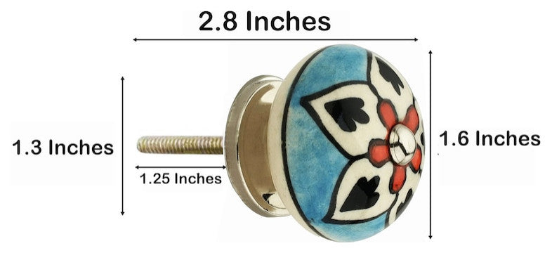 10-pcs Ceramic Designer Knobs, Decorative Ceramic Cabinet Knobs, Drawer Knobs