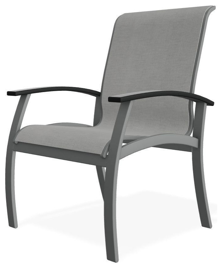 Belle Isle Sling Outdoor Dining Chair, Alloy/Graphite