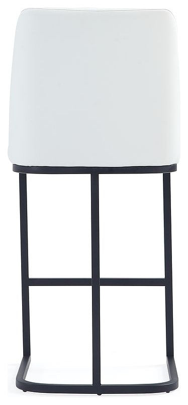 Manhattan Comfort Serena Counter Stool, White, Set of 3