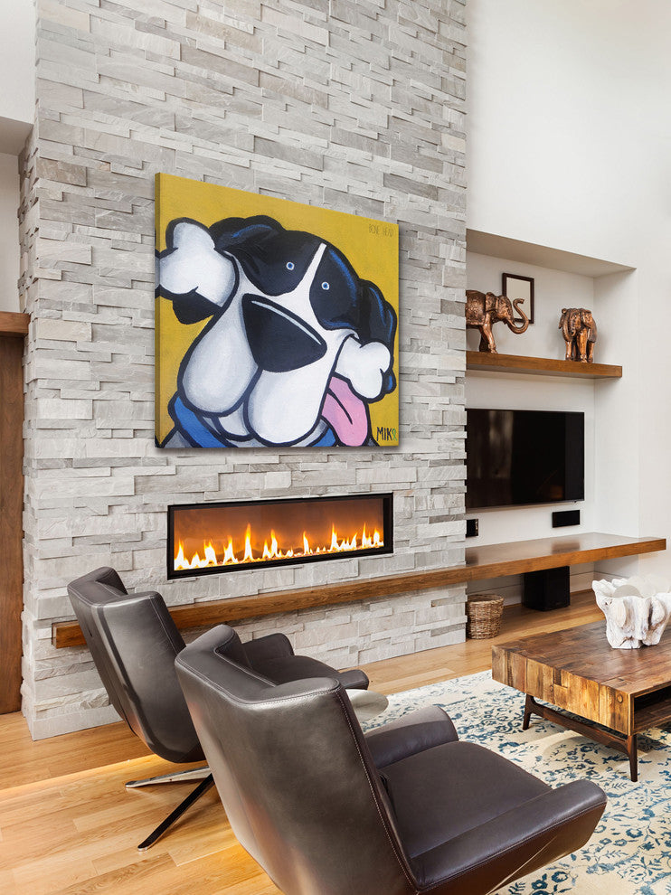 Marmont Hill, "Bonehead Great Dane" by Mike Taylor on Wrapped Canvas, 32x32