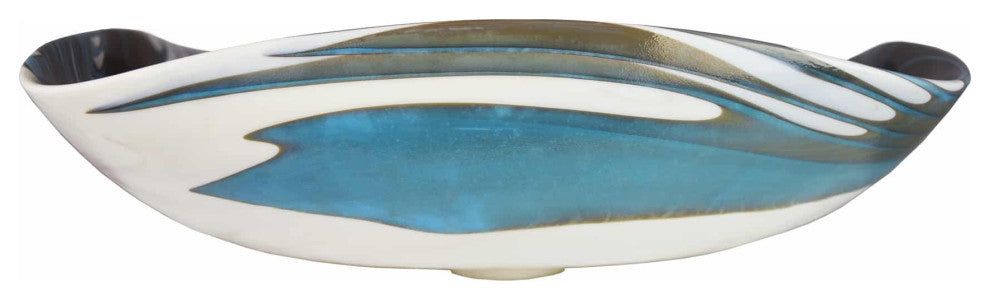 Lido Murano Glass Bathroom Sink, Shoreline