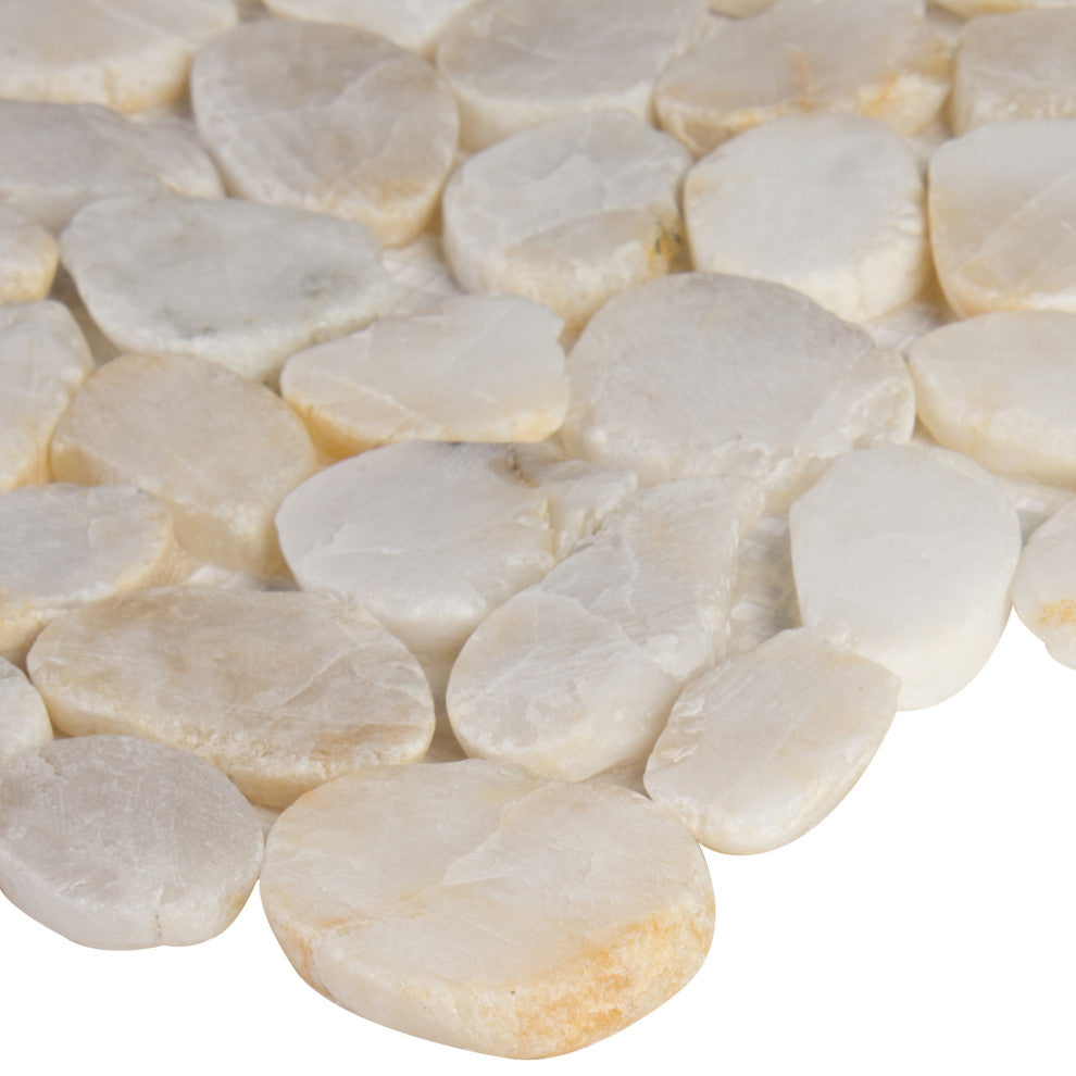 MSI SMOT-PEB-DORADO 12" x 12" Pebble Mosaic Sheet - Tumbled - Dorado