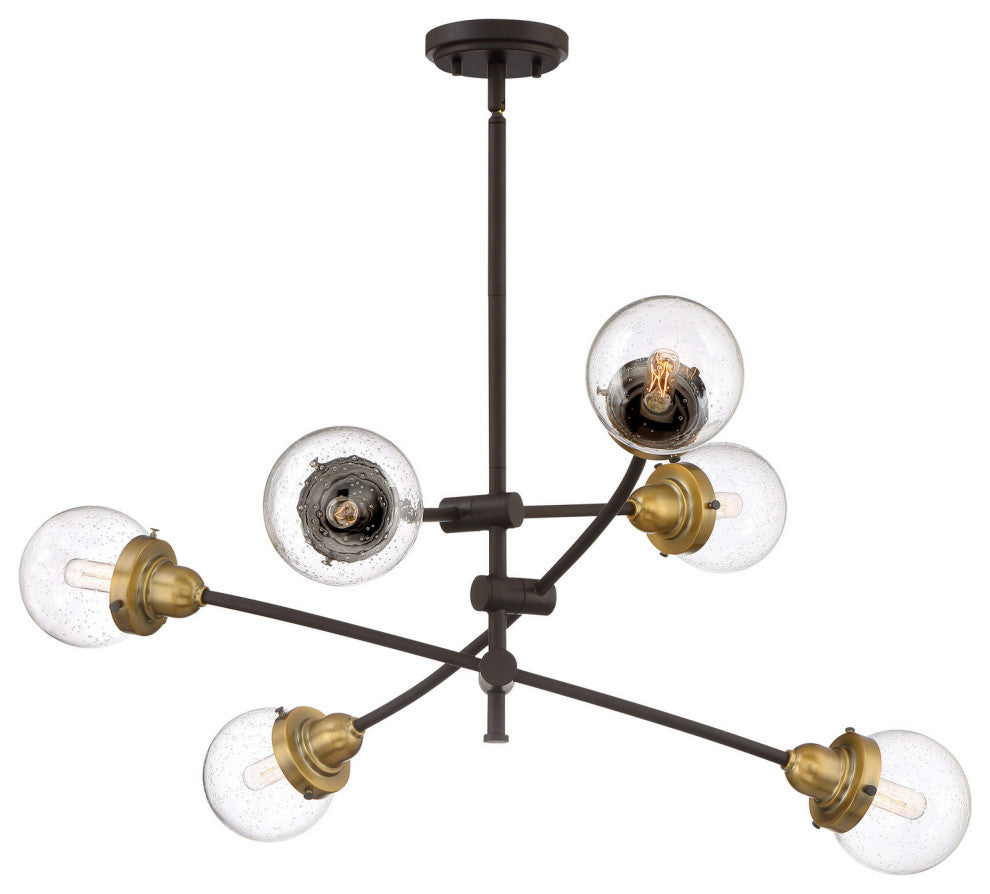 Quoizel TNC5006WT 6-Light Chandelier, Trance