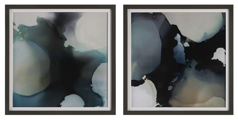 Uttermost Telescopic Abstract Framed Prints, Set of 2