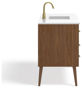 The Richmond Bathroom Vanity, Walnut, 48", Single Sink, Freestanding